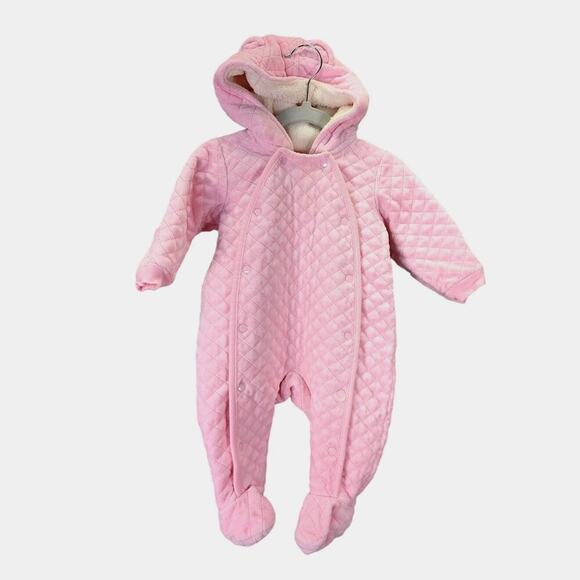 Nordstrom Baby Quilted Cotton Bunting Pink Size 6 Months - Picture 1 of 13